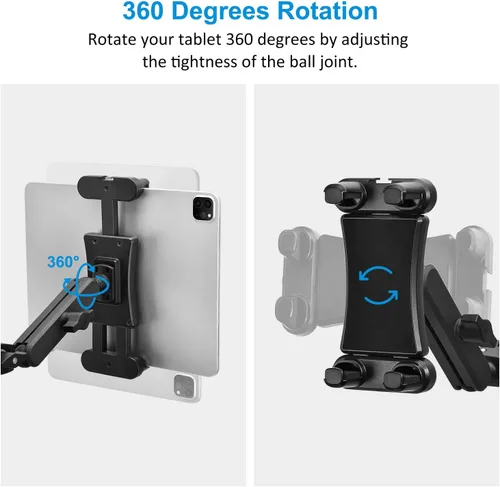 Miniatura 3 de Soporte para tablet para soporte de micrófono, soporte de teléfono para iPad con rotación de 360°, soporte de música para tableta compatible