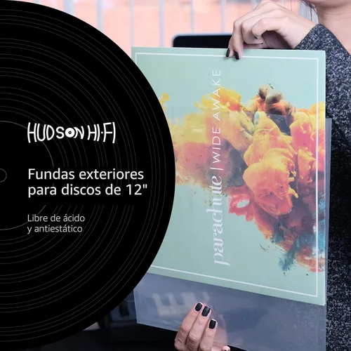 Miniatura 2 de Hudson Hi-Fi Fundas exteriores para discos de vinilo, funda de vinilo transparente de alta calidad, paquete de 100 unidades, protege tus álbumes LP