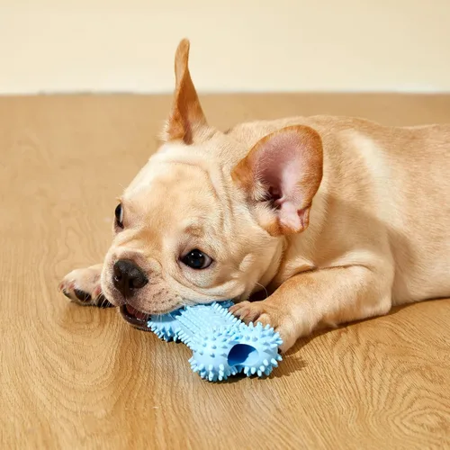 Miniatura 6 de Paquete de 6 juguetes masticables para cachorros, lindos juguetes azules para perros pequeños, juguetes para cachorros, juguetes para dentición