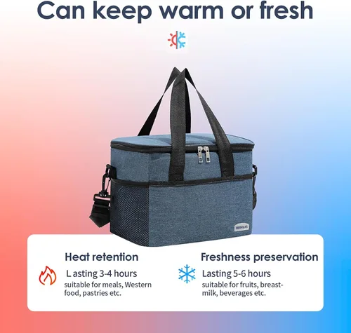 BY-J Bolsa térmica suave, hielera plegable aislada a prueba de fugas, lonchera grande para hombres y mujeres, enfriador de lados suaves para picnic,