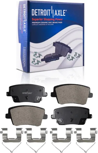 Miniatura 17 de Detroit Axle – Pastillas de freno traseras para Mazda 6 2016-2021, pastillas de freno de cerámica con accesorios 2017 2018 2019 2020 de repuesto