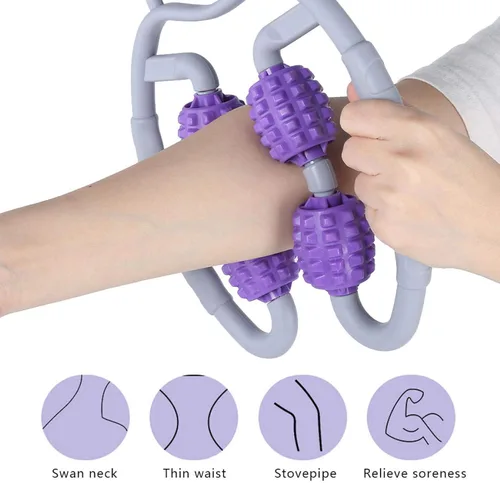 Miniatura 3 de Rodillo de masaje de espuma para fitness, 1 unidad, para yoga, fitness, relajación muscular, masajeador de brazo para piernas y deportes