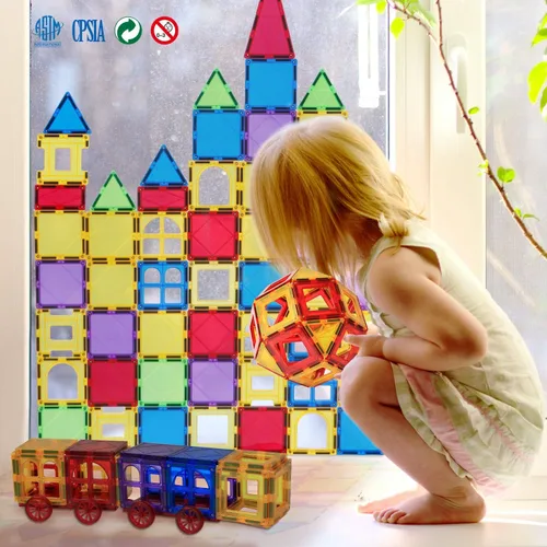 Miniatura 8 de Juguetes magnéticos para niños y niñas preescolares, bloques magnéticos sensoriales Montessori, juego de juguetes Montessori de todas las piezas
