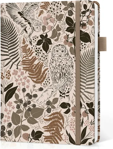 Miniatura 11 de Taja Cuaderno rayado para mujeres y hombres, diario de cuero de tapa dura para escribir, cuaderno de rayas universitarias A5 para trabajo y toma