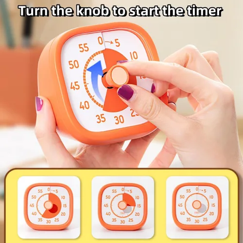 Miniatura 8 de Temporizador visual para niños, temporizador de tiempo, temporizador de 60 minutos para niños para aula, oficina en casa, temporizador de cuenta
