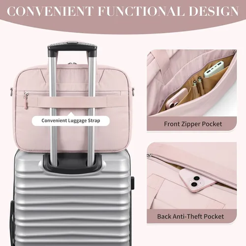 Miniatura 8 de Bolsa de mano para laptop para mujer, bolsa de mano informal para profesores de negocios, bolsa cruzada A-Rosa