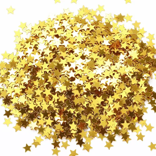 Miniatura 8 de Hestya Confeti de 60 g de estrella con purpurina, confeti de mesa de papel metálico para Navidad, fiesta, boda, festival, decoraciones