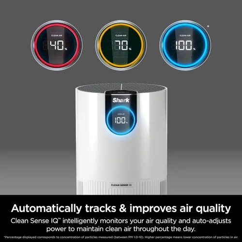 Miniatura 9 de Purificador de aire Shark para el hogar habitación grande, tecnología Clean Sense, filtro de aire HEPA, 1000 pies cuadrados, cocina, filtra humo