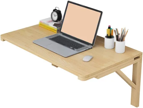 Mesa de comedor montada en la pared, escritorio flotante plegable de hojas colgantes pequeño espacio para el hogar, oficina, cocina y comedor