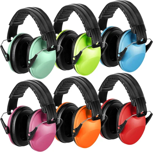 Amylove 6 audífonos con cancelación de ruido para niños y adultos, protección auditiva de 27 dB con reducción de ruido (estilo cremoso, color