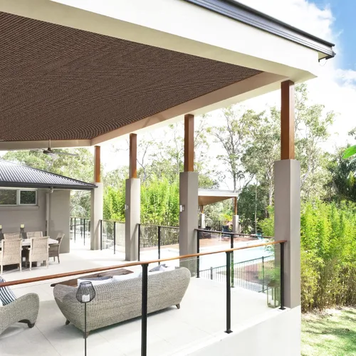Miniatura 6 de Pantalla de tela 90% de privacidad de 10 x 10 pies, paño para parasol con ojales reforzados para patio al aire libre, toldo, porche, pérgola