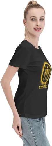 Miniatura 5 de Soda - Camisetas estéreo para mujer, ajuste holgado, casual, de algodón, cómodas, cuello redondo, manga corta, ropa