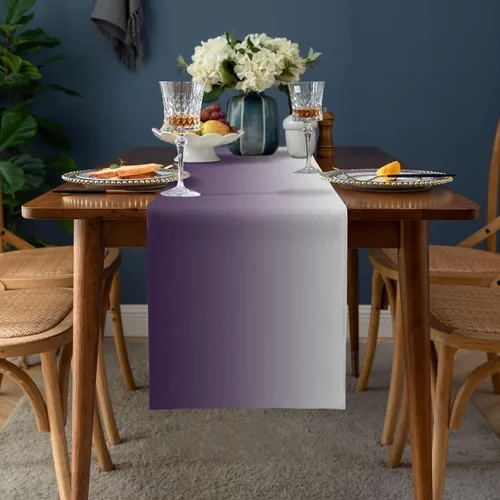 Miniatura 5 de Artwork Store Camino de mesa de lino y algodón morado, para mesa de comedor, decoración de cocina de granja, decoración de cena de vacaciones, 13 x
