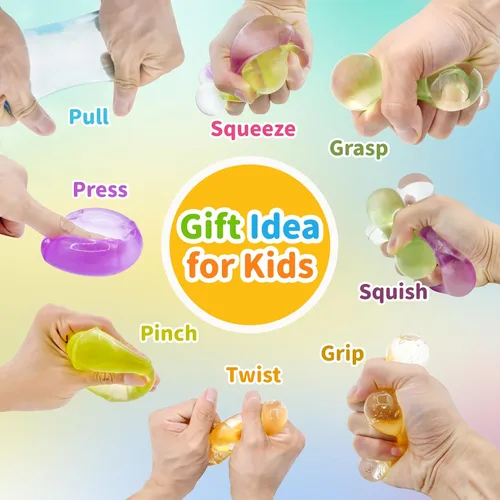Miniatura 4 de Paquete de 6 bolas de estrés para adultos y niños, juguetes sensoriales para aliviar la ansiedad y el estrés, juguetes relajantes, bolas de estrés