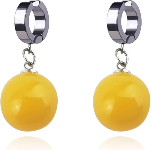 Miniatura 3 de KANGSHUN Goku Anime - Aretes de ágata con clip