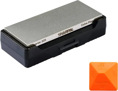 Miniatura 7 de SHARPAL 162N Piedra de Afilar de Diamante de Doble Cara Piedra de Agua Afilador de Cuchillos Grano Grueso 325 / Extra Fino 1200 Estuche