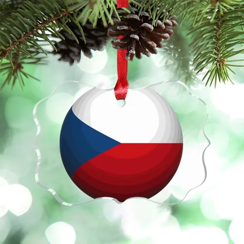 Miniatura 19 de Bandera de Cabo Verde, decoración para árbol de Navidad, bola 3D, recuerdo de la ciudad del país, adornos de Navidad personalizados, decoración