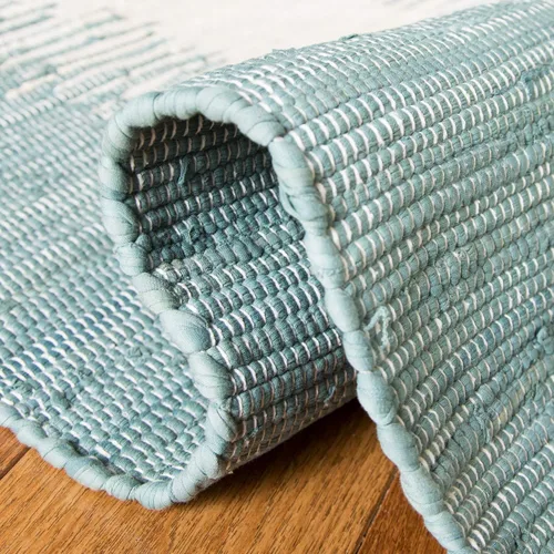Miniatura 5 de Alfombra de algodón tejido a mano, color azul. Colección Montauk MTK751A, de Safavieh, Algodón, Azul