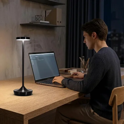 Miniatura 9 de Lámpara de mesa inalámbrica recargable - Luz de mesa LED operada con batería de 6000mAh - Lámparas de mesa portátiles táctiles regulables