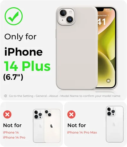 Miniatura 3 de AOTESIER Funda compatible con iPhone 14 Plus, silicona de grado alimenticio de cuerpo completo, resistente al desgaste, protección anticaídas
