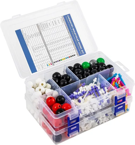 Miniatura 8 de HFKPJRT Kit de modelo molecular, 208 piezas de modelo molecular, química orgánica, kits de modelo de elementos atómicos para lecciones de química