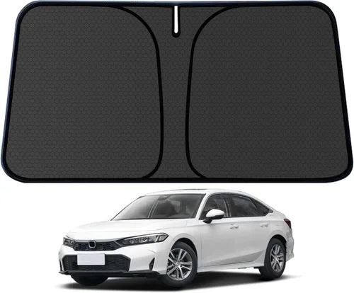 Civic - Parasol para parabrisas Honda Civic 2022-2024 2025 (no para Honda 2022 Sport), visera frontal gruesa plegable 1:1, mantiene tu automóvil más
