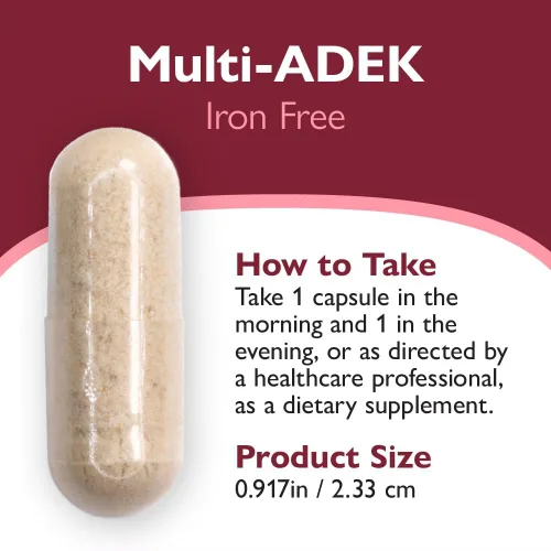 Miniatura 6 de Celebrate Vitamins Multi ADEK - Multivitamínico bariátrico sin hierro, cápsulas vegetales fáciles de tragar para pacientes con interruptor duodenal