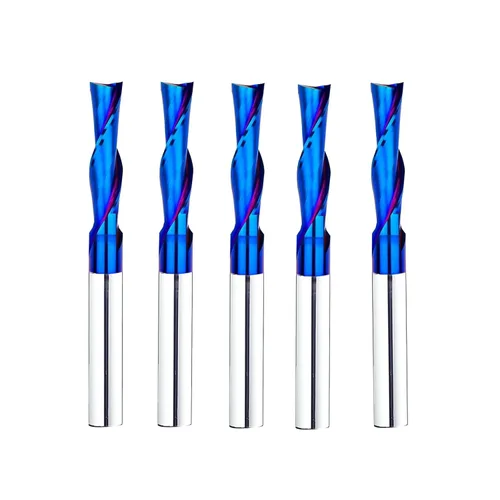 Miniatura 12 de BRD204 Broca de enrutador de inmersión en espiral de carburo sólido 2 flautas corte CNC Router Bits Molino de extremo NACO recubierto 1/8 "CD X 3/4
