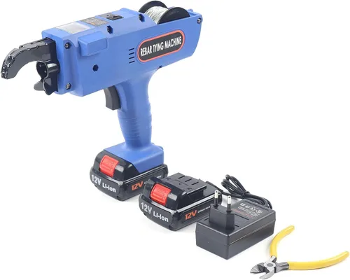 Miniatura 10 de Máquina de atar barras de refuerzo de 8 a 1.339 in, herramienta automática de atar barras de refuerzo con alicates + 2 baterías, máquina de atar