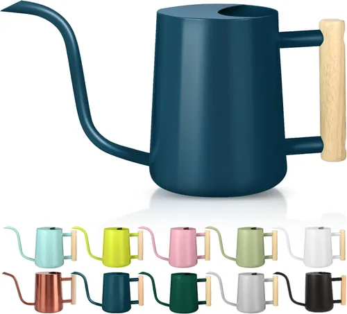 Miniatura 11 de Regadera para plantas de interior, regadera pequeña de acero inoxidable de 35 onzas, regadera decorativa moderna con boquilla larga para plantas