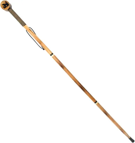 SE 3 piezas de 55" bastón de madera de pino desmontable para caminar/senderismo con punta de metal, punta de goma reforzada y bolsa de viaje