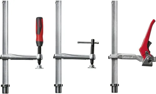 Bessey TW28-30-14K Elemento de sujeción Tw28 de 11.81 pulgadas/5.51 pulgadas con mango, plata/rojo