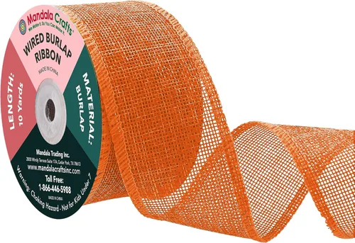 Miniatura 11 de Mandala Crafts Cinta de arpillera verde con alambre para corona, cinta de arpillera con alambre verde rústico de yute natural, 1 pulgada de ancho