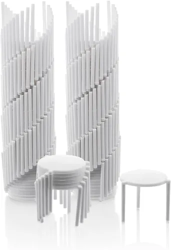 Miniatura 4 de Party Essentials Soportes desechables de plástico para pizza/ahorradores/apiladores de trípode/cajas de catering y comida para llevar, paquete