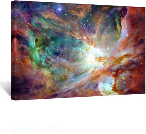 KREATIVE ARTS Impresiones en lienzo para pared, diseño de nube cósmica, estrellas, nebulosa, cielo nocturno, por la NASA, decoración moderna de