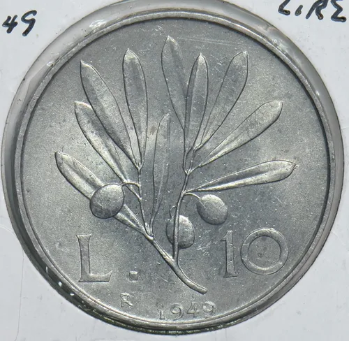 Miniatura 2 de Moneda Coleccionable Italia 1949 10 Lire 198143