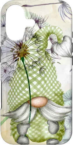 Cute Gnome Dandelion Flower Pattern for Women Mom Aesthetic Case for iPhone 17
