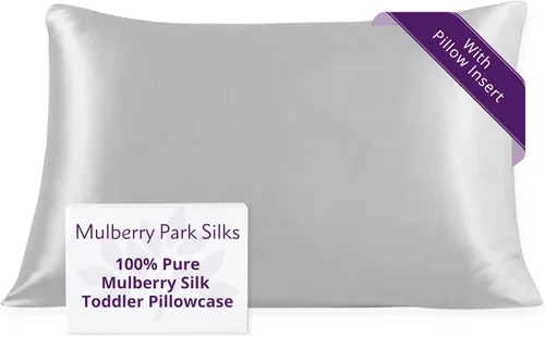 Miniatura 12 de Mulberry Park 19 Momme Funda de almohada de seda para niños y niños pequeños, evita la cabeza de cama y el encrespamiento, suave con la piel