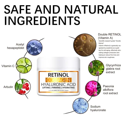 Miniatura 6 de Crema para Manchas Oscuras en La Cara, Crema para Arrugas, 1.76 oz de proteína de colágeno retinol y ácido hialurónico Crema hidratante facial