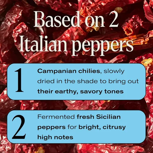 Miniatura 8 de Salsa picante italiana premium de Stuzzi, salsa artesanal en lote pequeño, pimientos secos de Campania y cayena, calor medio en pizza, tacos y más