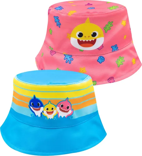 Sombrero de cubo para niños pequeños, sombrero reversible para niños, sombrero de cubo para niñas pequeñas y sombrero de cubo para niños, tiburón