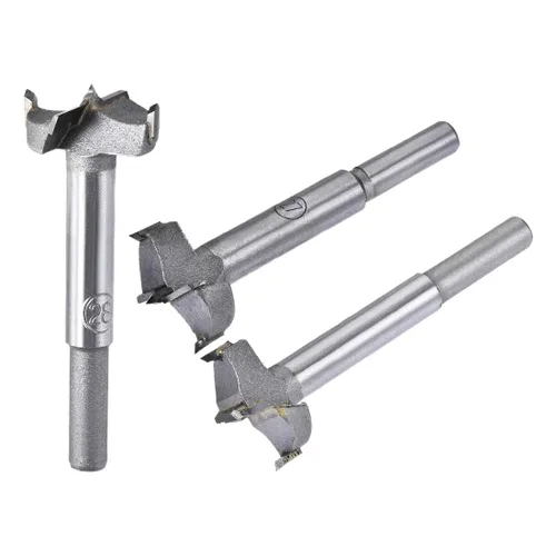 Miniatura 13 de uxcell Forstner - Brocas de taladro para madera, 0.906 in, 0.945 in, 0.984 in de diámetro, sierra de agujero de carburo, punta de acero de aleación