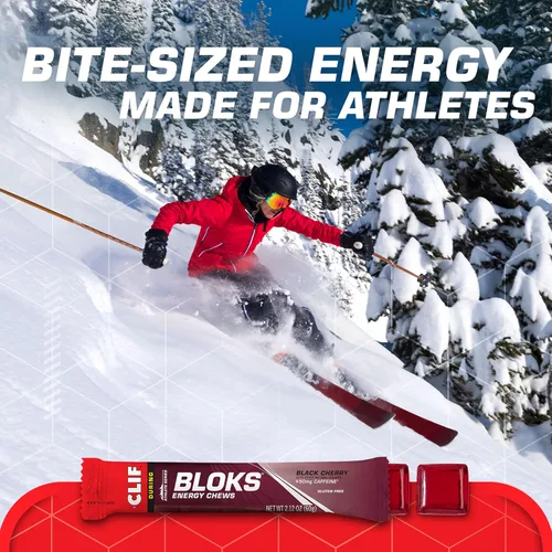 Miniatura 4 de CLIF BLOKS - Sabor a Cereza Negra con Cafeína - Gomitas Energéticas - Sin OMG - A Base de Plantas - Combustible Rápido para Ciclismo y Carrera