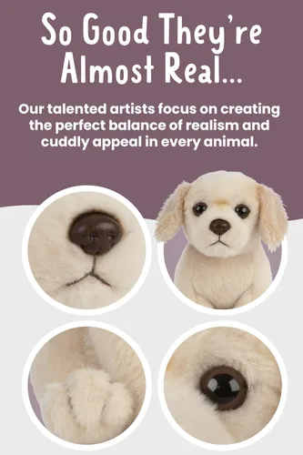Miniatura 4 de Living Nature Golden Retriever - Cachorro de peluche suave y realista para perro, peluche ecológico Naturli, 6 pulgadas