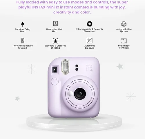 Miniatura 4 de Cámara instantánea Fujifilm Mini + paquete de accesorios y estuche personalizado compatible + Fujifilm Instant (20 disparos) álbum de fotos mini