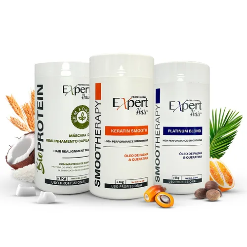 Miniatura 13 de Expert Hair Queratina suave volumen y frizz reductor capilar tratamiento de reconstrucción y suavizado (1 kg/35.3 oz)
