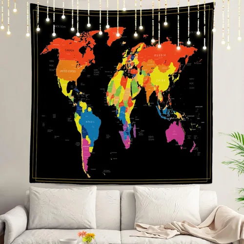 Miniatura 116 de Shrahala Tapiz de pared de hojas de arce otoñal, hojas rojas llameantes, fondo negro, tapiz grande para colgar en la pared, tapiz decorativo