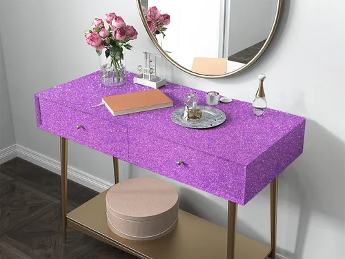 Miniatura 3 de Kitico Papel tapiz morado con purpurina para despegar y pegar, autoadhesivo, decorativo, decoración de bricolaje, 17.7 x 197 pulgadas Púrpura