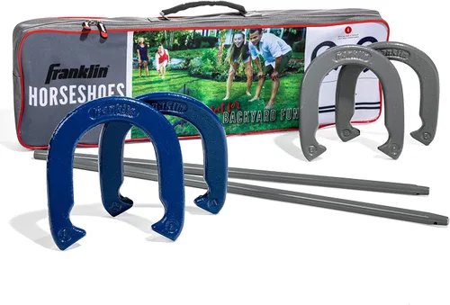 Franklin Sports - Juego de herradura para caballos que incluye 4 herraduras y 2 estacas para jugar en la playa o en el patio trasero, juego clásico