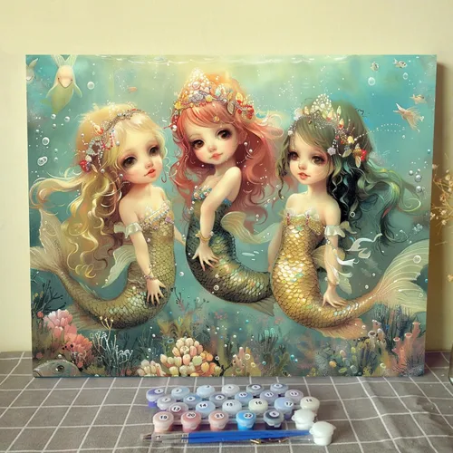 Miniatura 25 de Tucocoo Tatuajes de Espalda para Mujeres Pintura DIY por Números para Adultos, Pavo Real y Flores Pintura por Números en Lienzo Fácil de Pintar